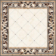 Hotel lobby marble medallion pattern waterjet marble flooring tiles